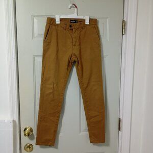 PULL & BEAR Men's Size 38 Brown Chino Pants Modern Cut 5 Pockets Tapered Leg